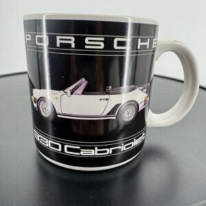 Vintage 1980s Porsche 930 CABRIOLET 911 Ceramic Coffee Mug KOREA APPLE TRADING